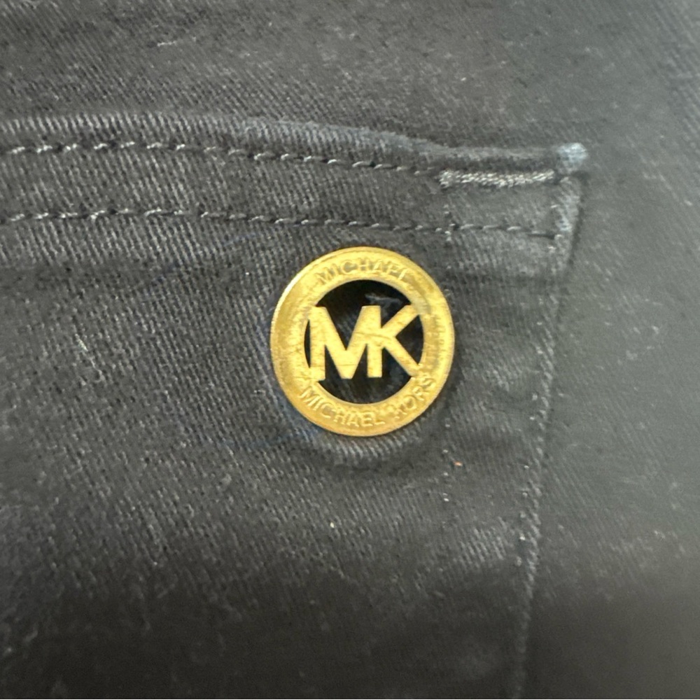 Michael Kors Black Skinny Pants with Gold Hardware - Picture 9 of 11